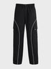 Men's Black Baggy  Fit Solid Utility Cargo