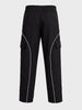 Men's Black Baggy  Fit Solid Utility Cargo