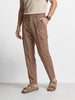 Men's Brown Relaxed Fit Solid Casual Cargo