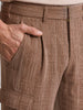 Men's Brown Relaxed Fit Solid Casual Cargo