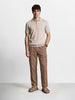 Men's Brown Relaxed Fit Solid Casual Cargo