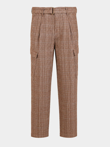 Men's Brown Relaxed Fit Solid Casual Cargo