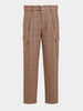 Men's Brown Relaxed Fit Solid Casual Cargo