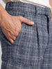 Men's Blue Relaxed Fit Solid Casual Cargo