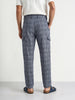 Men's Blue Relaxed Fit Solid Casual Cargo