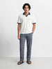 Men's Blue Relaxed Fit Solid Casual Cargo