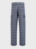 Men's Blue Relaxed Fit Solid Casual Cargo