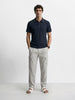 Men's Grey Relaxed Fit Solid Casual Cargo