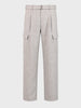 Men's Grey Relaxed Fit Solid Casual Cargo