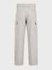 Men's Grey Relaxed Fit Solid Casual Cargo