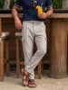 Men's Grey Relaxed Fit Solid Casual Cargo