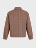 Men's Brown Relaxed Fit Embroidered Casual Jacket