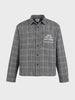 Men's Black Relaxed Fit Embroidered Casual Jacket