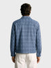 Men's Blue Relaxed Fit Embroidered Casual Jacket