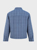 Men's Blue Relaxed Fit Embroidered Casual Jacket