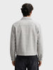 Men's Cream Relaxed Fit Embroidered Casual Jacket