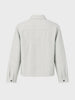 Men's Cream Relaxed Fit Embroidered Casual Jacket