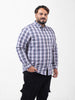 Men's White Regular Fit Checked Casual Shirt