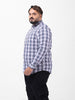 Men's White Regular Fit Checked Casual Shirt