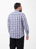 Men's White Regular Fit Checked Casual Shirt