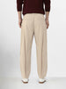 Men's Beige Loose Fit Solid Utility Trousers