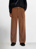 Men's Brown Loose Fit Solid Utility Trousers