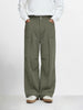 Men's Olive Loose Fit Solid Utility Trousers