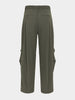 Men's Olive Loose Fit Solid Utility Trousers