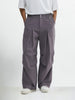 Men's Grey Loose Fit Solid Utility Trousers