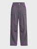 Men's Grey Loose Fit Solid Utility Trousers