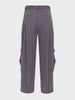 Men's Grey Loose Fit Solid Utility Trousers