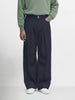 Men's Navy Blue Loose Fit Solid Utility Trousers