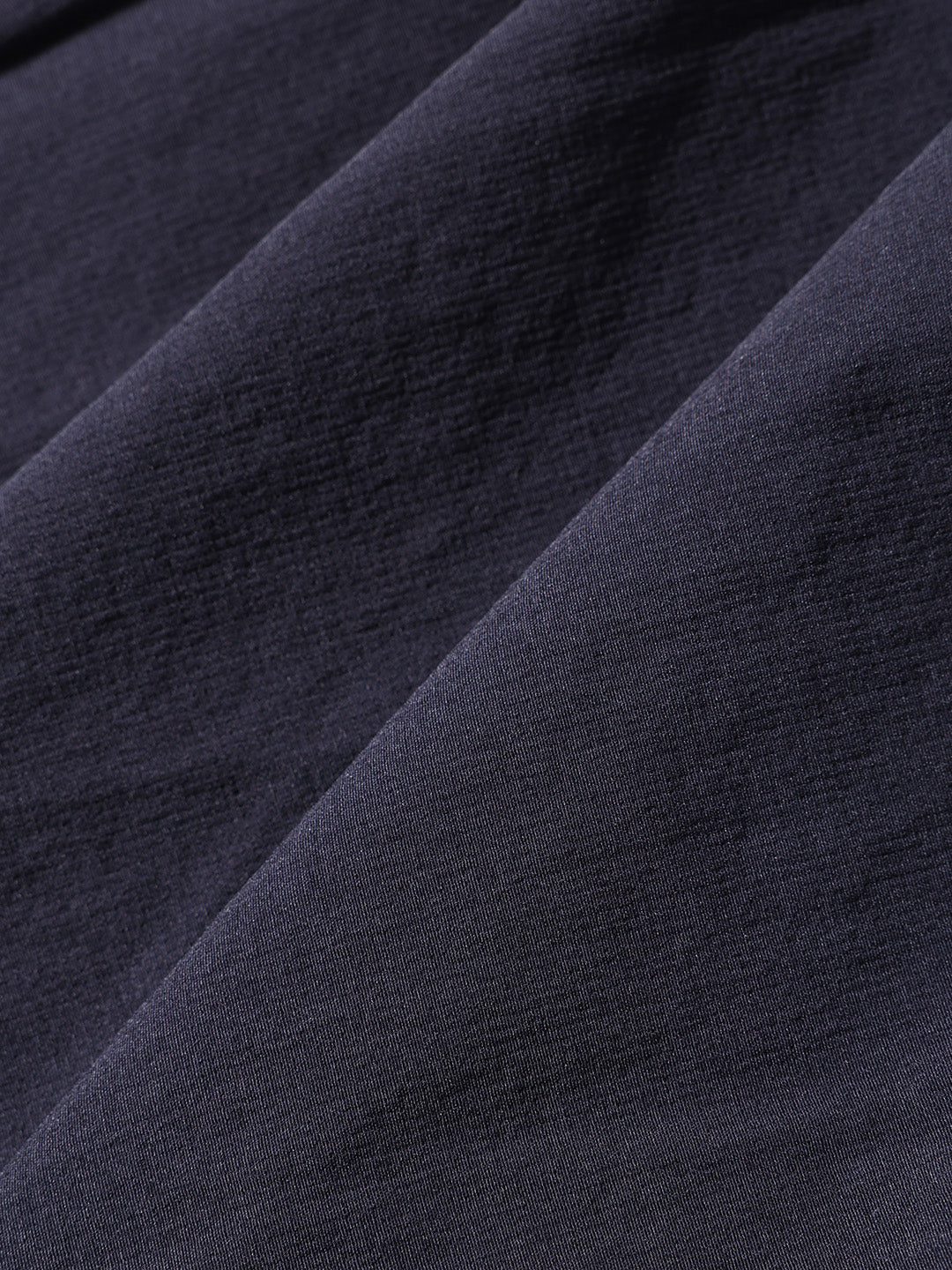 Men's Navy Blue Loose Fit Solid Utility Trousers