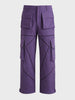 Men's Purple Loose Fit Solid Utility Cargo