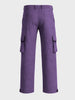 Men's Purple Loose Fit Solid Utility Cargo