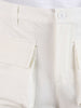 Men's White Loose Fit Solid Utility Cargos