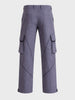 Men's Grey Loose Fit Solid Utility Cargo