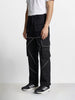 Men's Black Loose Fit Solid Utility Cargo