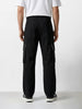 Men's Black Loose Fit Solid Utility Cargo