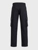 Men's Black Loose Fit Solid Utility Cargo