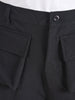 Men's Black Loose Fit Solid Utility Cargo