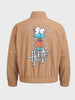 Men's Khaki Relaxed Fit Solid Utility Bomber Jacket