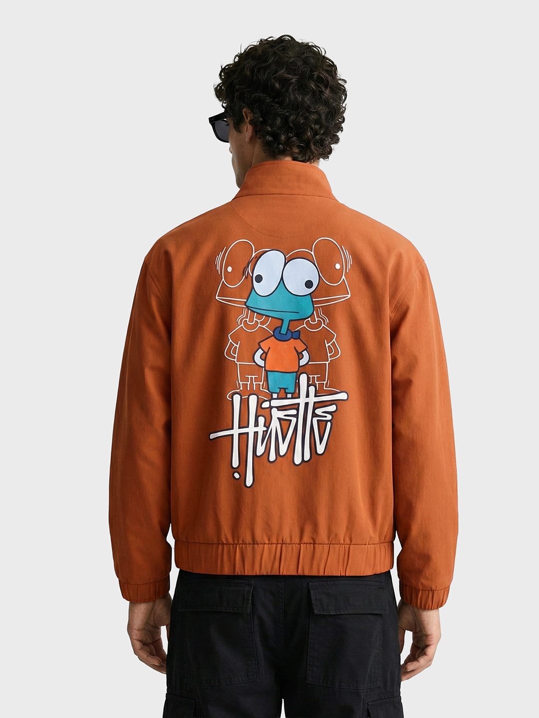 Men's Rust Relaxed Fit Solid Utility Jacket