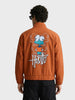 Men's Rust Relaxed Fit Solid Utility Jacket