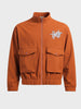 Men's Rust Relaxed Fit Solid Utility Jacket