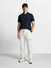 Men's White Baggy Fit Solid Utility Cargo