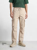 Men's Beige Baggy Fit Solid Utility Cargo