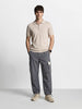 Men's Grey Baggy Fit Solid Utility Cargo