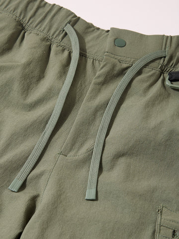 Men's Olive Relaxed Fit Solid Utility Cargo
