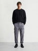 Men's Grey Relaxed Fit Solid Utility Cargo